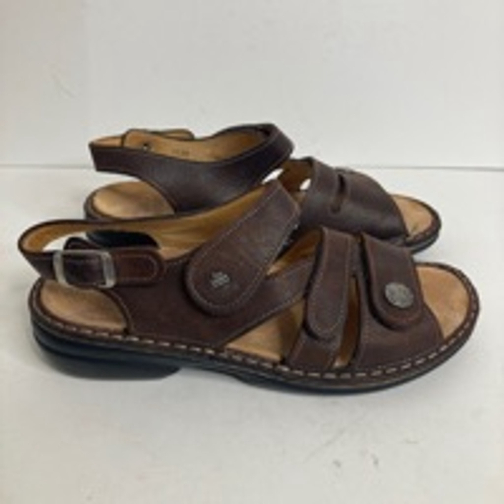 Finn Comfort Gomera Sandals Womens 38 7.5 Brown Leather Ankle Strap Comfy Summer